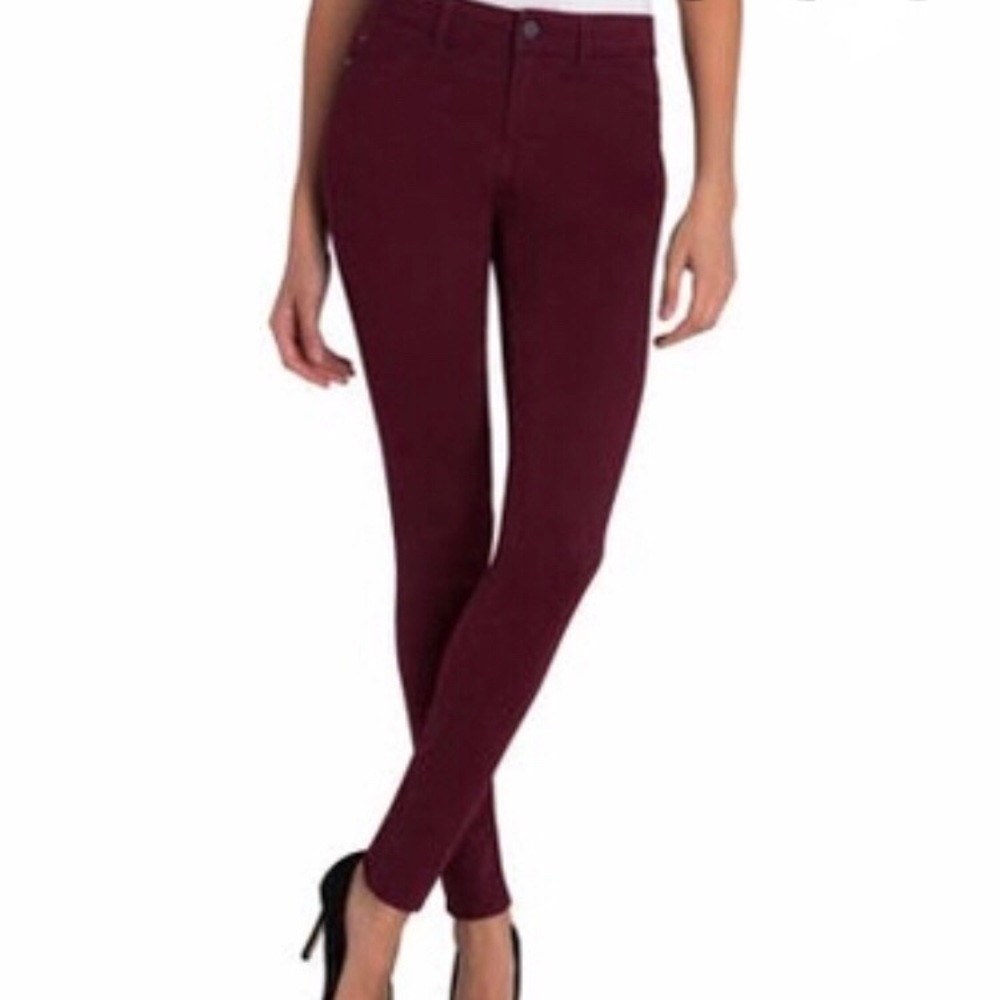 Jordache Super Skinny Maroon Denim Stretch Jeans